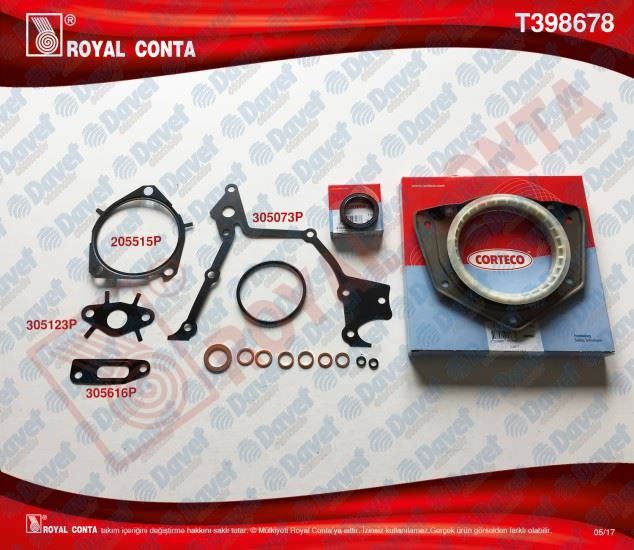 ROYAL T398678 Alt Takim Conta Orjinal Yatakli Krank Kecesi Doblo-Punto-Strada 1.9 Jtd Multijet
